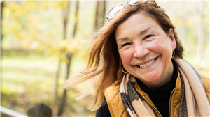 Helpful smiling woman 